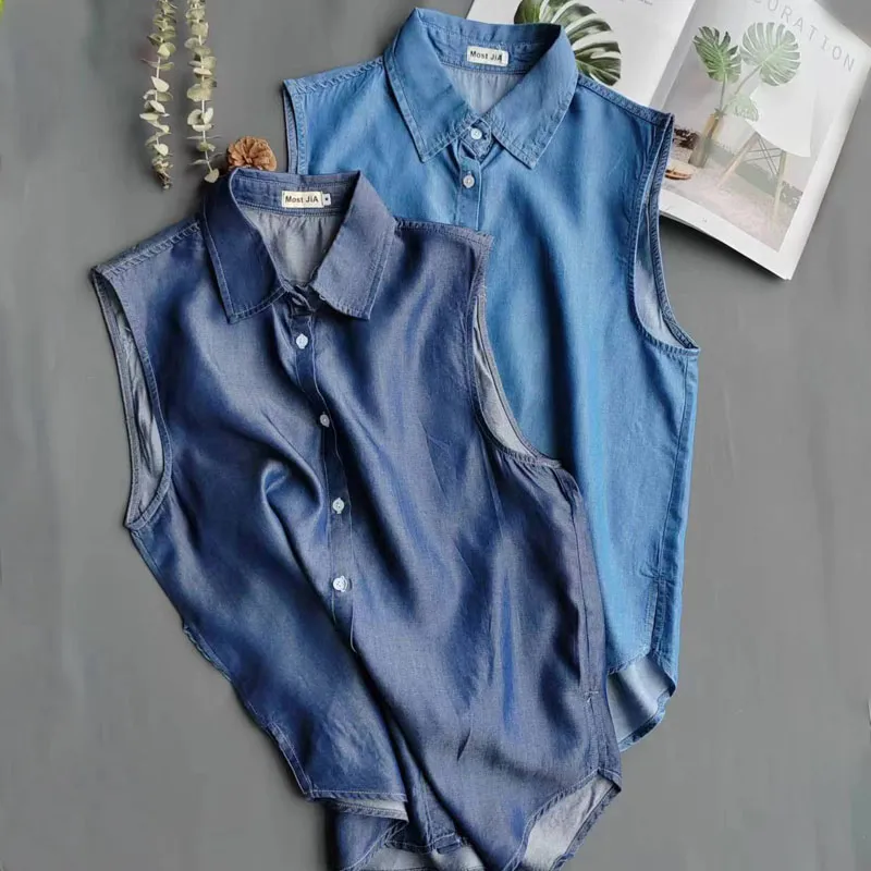 Camicia in Denim Blu Senza Man - Shirt Camp Collar recensione e prezzo